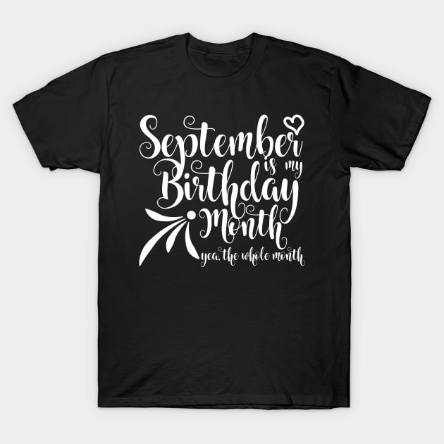 September Birthday (White version) T-Shirt by Kuys Ed